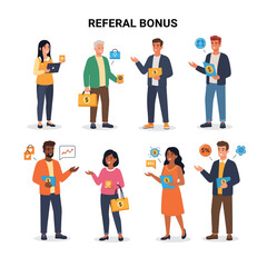 Obraz premium Referral Bonus Program Promotion