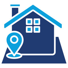 Plot Flat Blue Icon