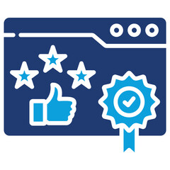 Page Quality Flat Blue Icon