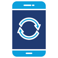 Synchronization Flat Blue Icon