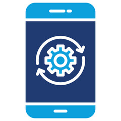 Update Flat Blue Icon