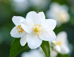 Close-up of white jasmine flowers