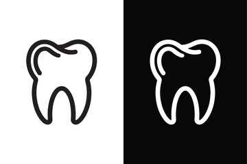 Teeth human part icon isolated vector icon illustration on white background.