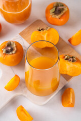 Fresh homemade persimmon juice