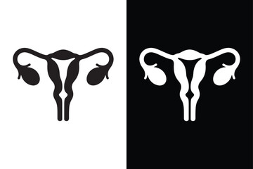 Uterus human part icon isolated vector icon illustration on white background.
