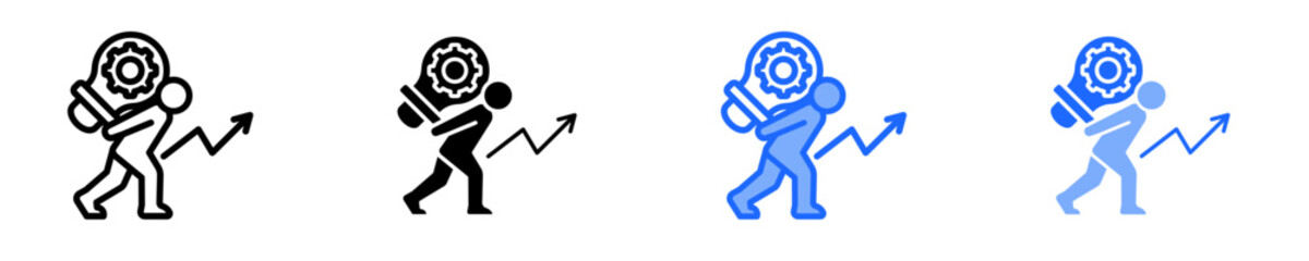 Innovation Struggle  Icon Set Multiple Style Collection