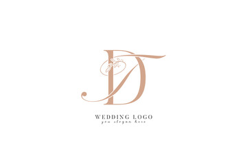  TD DT wedding logo with monogram initial letters
