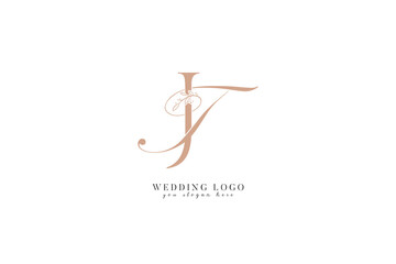  TJ JT wedding logo with monogram initial letters