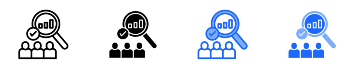 Competition Analysis  Icon Set Multiple Style Collection