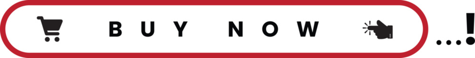 Minimal Buy Now Button – Clean Shopping Icon Label with Cart and Click Graphic