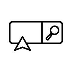 Vector illustration of search box icon set isolated on white background