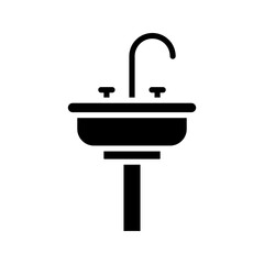 Sink icon set with white background. Thin line style stock vector