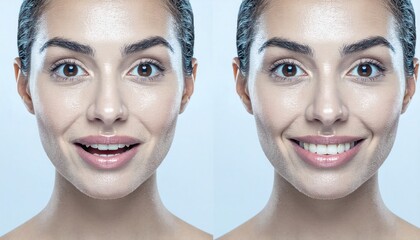 Shocked and Joyful Woman with Expressive Emotions
