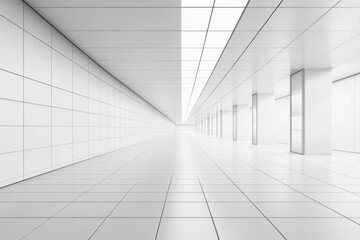 Fototapeta premium Modern minimalist corridor design