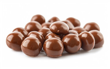 Fototapeta premium Soft Caramel Candies Covered in a Smooth and Rich Chocolate Shell