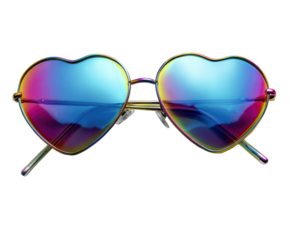 Colorful heart shaped sunglasses for summer outings and beach fun