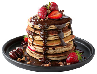 layered nutella filled pancakes