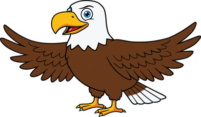 bald eagle, cartoon bird, flying eagle, eagle mascot, vector eagle, eagle drawing, animal illustration, eagle wings, eagle cartoon, smiling eagle, cartoon vector, bald bird, kids illustration,