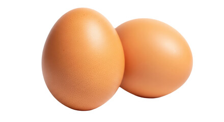 Isolated Two Brown Eggs