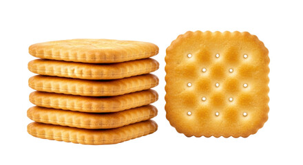 Isolated Stack of Crackers