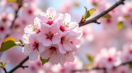 Delicate Pink Cherry Blossoms: Spring Floral Beauty