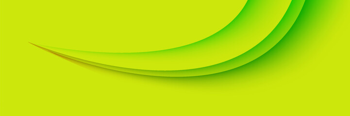 Modern green banner background. Graphic design banner pattern background template with dynamic wave shapes. vector