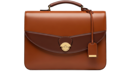 Isolated Leather Briefcase