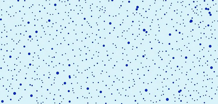 Abstract seamless pattern of sky blue background with scattered blue polka dots,  minimalist,  design