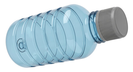 Isolated Blue Plastic Water Bottle