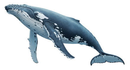 Isolated humpback whale
