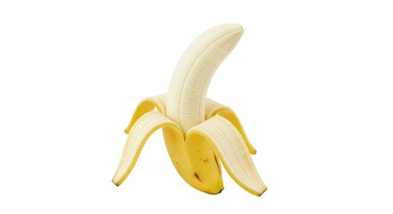 Isolated Peeled Banana