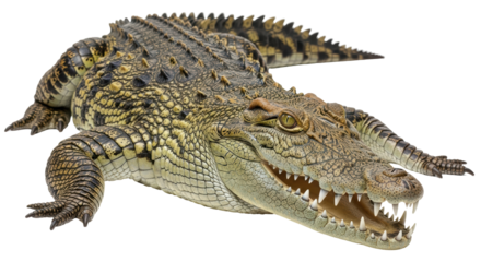 Isolated Crocodile with Open Mouth