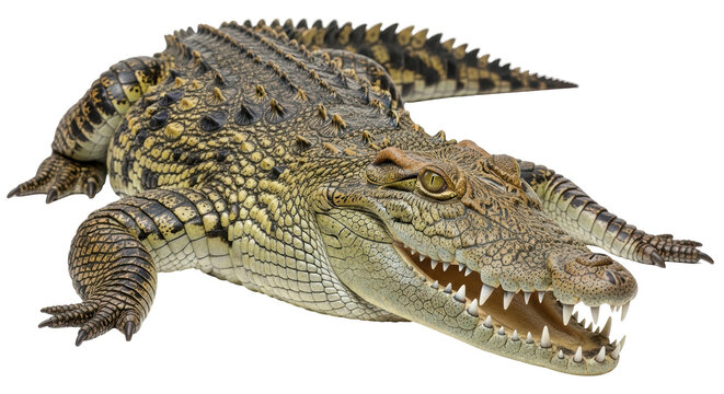 Isolated Crocodile with Open Mouth
