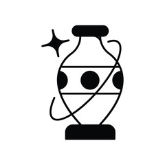 Curtain glyph icon with white background vector stock illustration