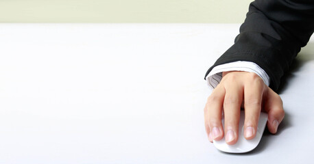 computer mouse in hand