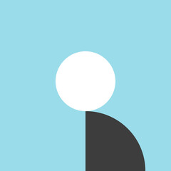 Fragile balance on edge. Risk, mental bipolar disorder, stress, investment, gambling and instability concept. Flat design. EPS 8 vector illustration, no transparency, no gradients
