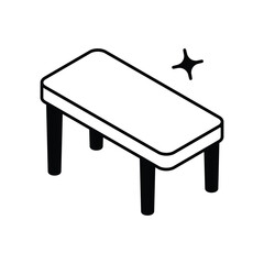 Bed glyph icon with white background vector stock illustration