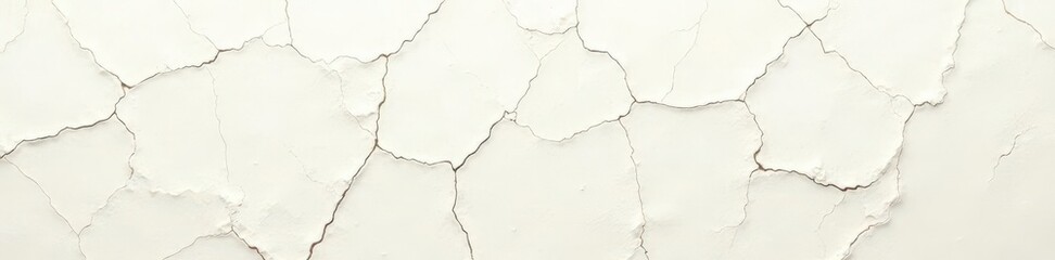 Obraz premium Cracked, textured enamel ceramic surface, creamy off-white , pattern, background