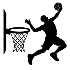 Basketball dunk silhouette