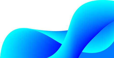 Abstract blue fluid wave on white background image