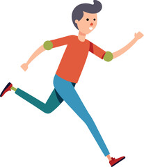 Fototapeta premium Young man with red hair sitting in a squatting pose isolated on transparent background