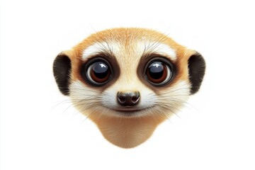 Adorable Meerkat Face Close Up Portrait