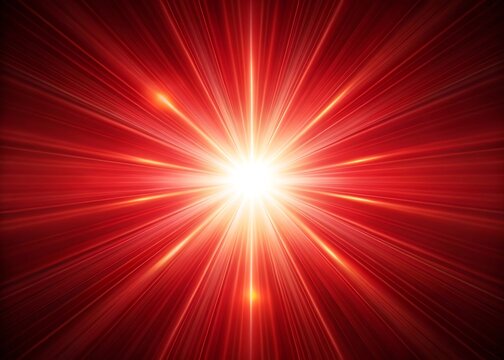 Radiant red starburst exploding with intense light and energy - Powered by Adobe