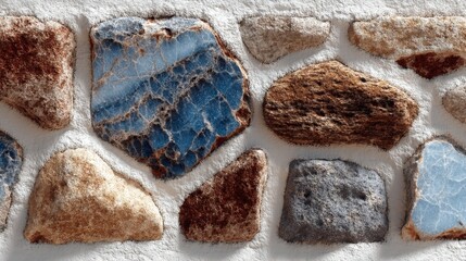 Irregular natural stone wall texture and composition