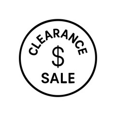 Clearance Sale Icon with Dollar Symbol