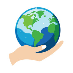 Protecting Earth A Gentle Hand Holding the Globe Offering Care and Preservation for Our Environment and a Sustainable Future