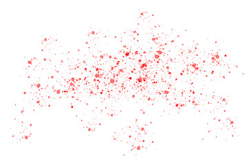 Red Paint Splatter Texture &ndash; Grunge Ink Drops Isolated