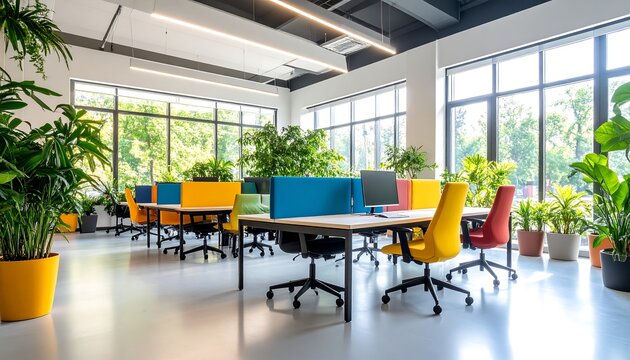 Modern open-plan office space