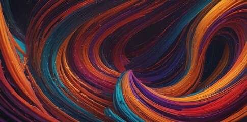 Intricate swirling lines create vibrant, dynamic composition , lines, graphic background, paint
