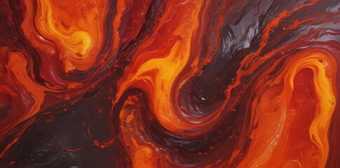Abstract swirling red orange river, fiery water texture, swirl, orange, river